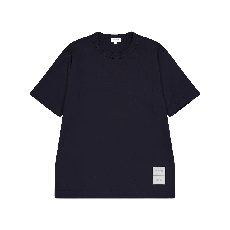 Distressed Women T Shirt with a Laid - Back AestheticHolger Tab Series Ss Dark Navy