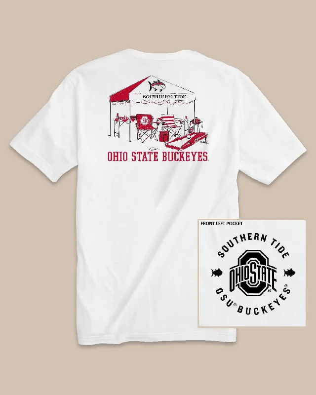 Long Sleeve Women T Shirt for Cooler WeatherOhio State Buckeyes Tailgate Time T-Shirt