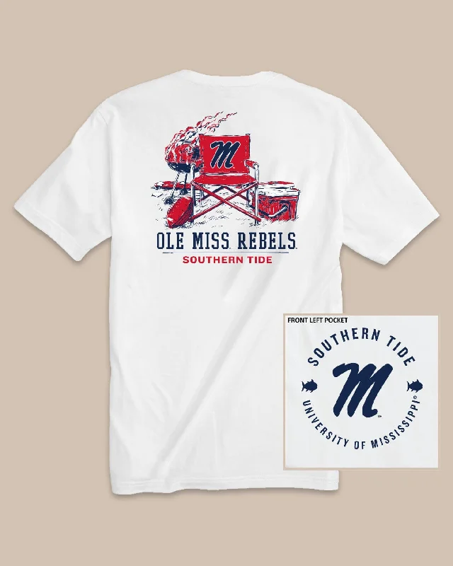 Tie - Dye Women T Shirt with a Bohemian VibeOle Miss Rebels Gameday BBQ Tailgate T-Shirt