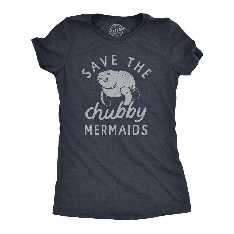 Sequined Women T Shirt for a Sparkly Night OutSave The Chubby Mermaids Women's T Shirt