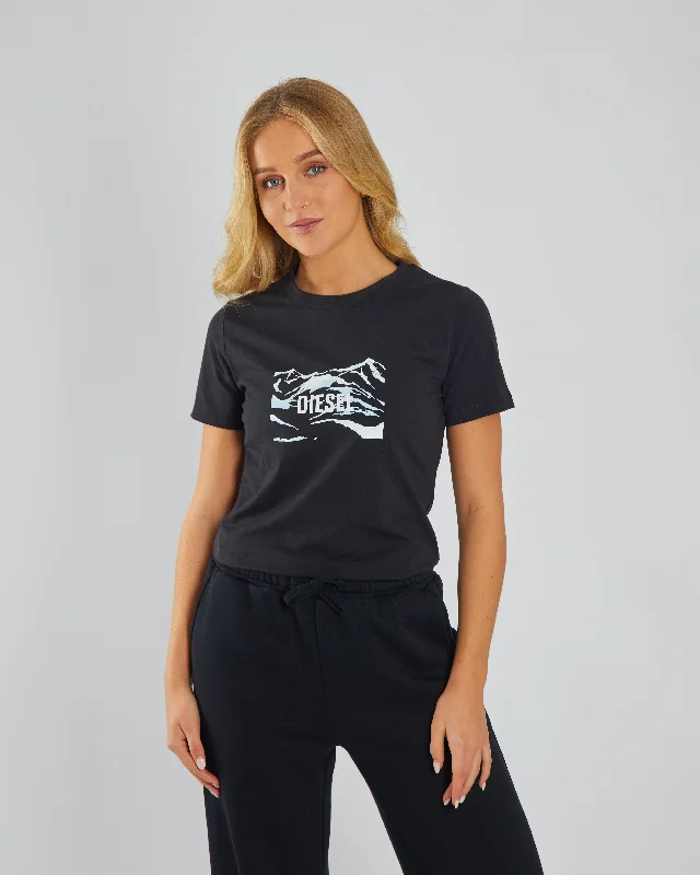 Embroidered Women T Shirt with Intricate DetailsJennika Tee Jet Black