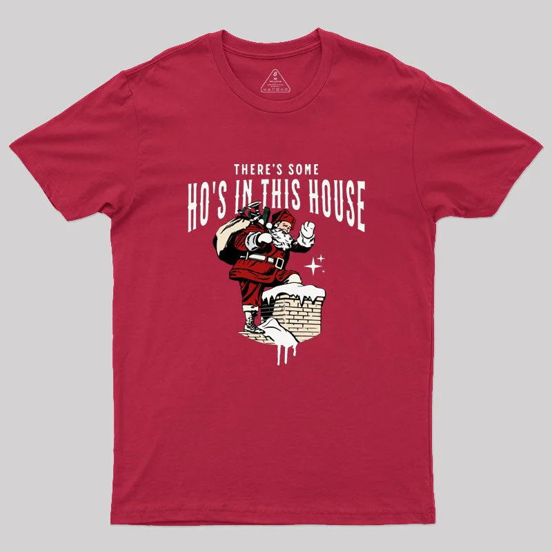 V - Neck Women T Shirt to Enhance the NecklineThere's some ho's in this house Geek T-Shirt