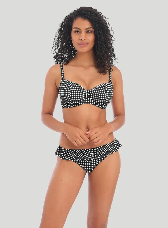 Tropical - themed bikini for a vacation - ready beach outfitFreya Swimwear: Check In Sweetheart Bikini Top Monochrome