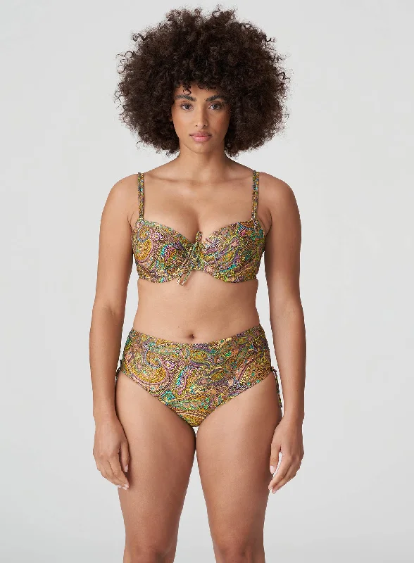 Tropical - themed bikini for a vacation - ready beach outfitPrimaDonna Swimwear: Sakarun Padded Balcony Bikini Top Sunny Paisley